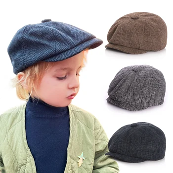 Детска шапка за момичета и малки момчета, детски шапки-барети, осмоъгълна дрехи за новородени, подпори за фотография, детска капачка, капачка за момичета