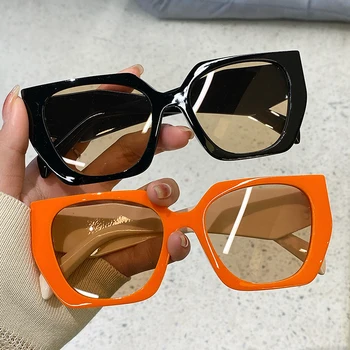 Слънчеви очила KAMMPT за мъже и жени 2022, модни нередовни дамски слънчеви очила с UV400 размер Оверсайз, модни луксозни маркови дизайнерски дамски слънчеви очила