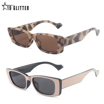 Ретро малки правоъгълни слънчеви очила дамски Ins-популярните модни очила в ярки цветове мъжки квадратни слънчеви очила нюанси UV400