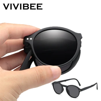 Дамски квадратни слънчеви очила VIVIBEE, trend продукт 2023, черни очила с пружинным тръба на шарнирна връзка UV400, мъжки ретро-огледално червени слънчеви очила