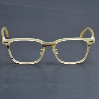 Рамки за очила, изработени ръчно от естествен рог на бизон, унисекс, висококачествени дизайнерски оптични очила при късогледство, очила с рецепта