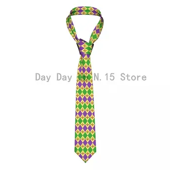 Мъжка вратовръзка, класически тесни вратовръзки Mardi Gras Fleur De Мая, тясна яка, тънки ежедневни вратовръзка, аксесоари, подарък