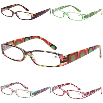 Boncamor, 3 опаковки, очила за четене за жени, декоративни рамки с цветя принтом в ретро стил, очила с пружинным тръба на шарнирна връзка, очила по рецепта HD