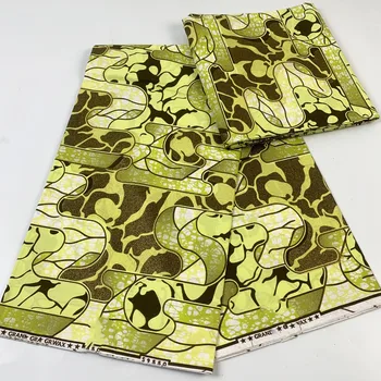 Нови нигерийски африкански восъчни плат, памучен плат, с принтом, батик, Анкара, висококачествен оригинален материал Pagne Истински Супер Golden T7