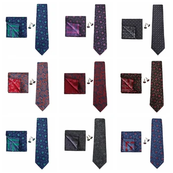 Вратовръзки От Микрофибър За Мъже 7,5 см, Синьо Карирани Сватбен Вратовръзка С Цветен Модел, Набор от Носа Шалове, Бизнес Висококачествен Луксозен Вратовръзка, Джобен Кв.