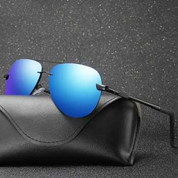 Mx 2021 Нова марка слънчеви очила Pilot мъжки Поляризирани слънчеви очила без рамка Модерен улични слънчеви очила Мъжки слънчеви очила за шофиране