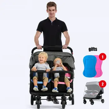 Сгъваема количка за близнаци, детска количка Mutiple