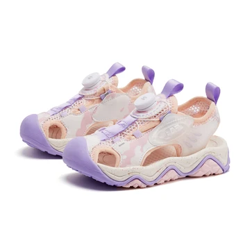 Детски спортни сандали за момичета, класически камуфляжные маратонки с блокиране на цветове, лятото дишащи детски модни мрежести обувки за момчета 2023