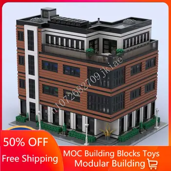 9608 бр. Индивидуални MOC Brickbay апартамент с изглед към улицата Набор от градивни блокове на детски играчки за рожден ден, Коледни подаръци
