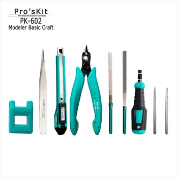 Модел Специален Набор от Инструменти Pro 'ski PK-602 Пластмасова Играчка В Събирането на Кожички Отвертка Пинсети Художествен Нож САМ Ръчни Инструменти за Домакинството