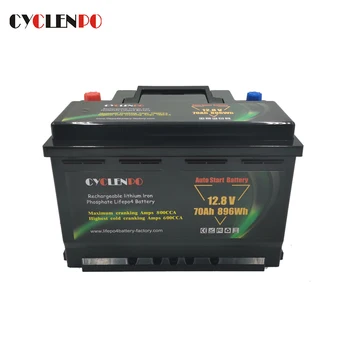 С пусков батерия BMS 600CCA Lifepo4 Lithium 12v 70ah за леки автомобили CYLFP12-70 използвайте 3000 пъти 9,5 кг, 9,5 кг Cyclenpo КН; GUA