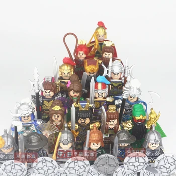 XQYJ герой Кураж Три Царства Време на Средновековието, Мини Кукли 4,5 см Фигурки Строителни Блокове Тухли Играчка За Детско Подарък