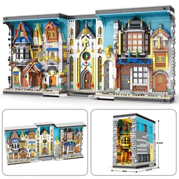 Street View European Century Book of Market Градивен елемент на Creative Expert Castle Bricks Модел играчки за подарък на детето си за рождения ден на MOC