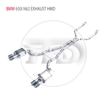 Клапан изпълнение изпускателната система от титанова сплав HMD Catback подходящ за ауспуха на двигателя на BMW 650i E63 E64 N62 За автомобили