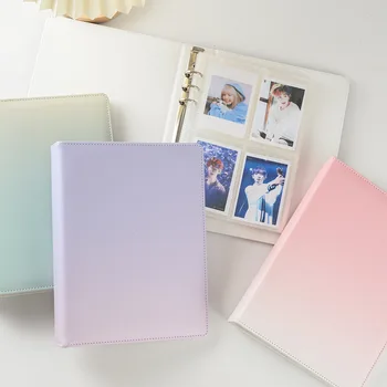 Папка за фотокарточек Kpop нов наклон на цвят, формат А5, са подбрани книга, държач за фотокарточек Idol, албум за фотокарточек