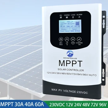 30A 40A 60A MPPT Контролер на заряд Система на Слънчеви Панели 230 v dc 12 v 24 48 60 72 84 96 В Регулатор на Слънчевата Зареждане За Lifepo4