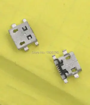 10шт Мини Конектор Micro USB 5pin тежка плоча 0,9 мм DIP4 плосък без странична Дълъг корпус за зареждане на мобилен телефон ZTE V880 хвостовое гнездо