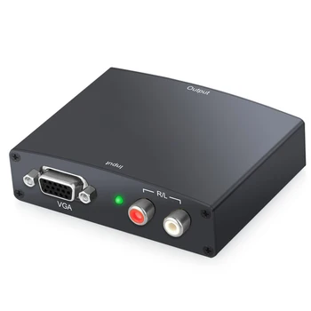 Конвертор HD 1080P VGA към HDMI с L/R аудиовыходом, метален за преносим компютър, КОМПЮТРИ, на HDTV монитора, DVD