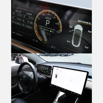 Таблото за Tesla, Модел 3/Y на арматурното табло HUD Heads Up Дисплей, Сензор за Изпълнение на Клъстера Цифров LCD Дисплей, най-Добрият Стил направи си САМ